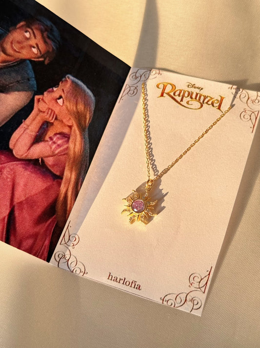 925 Sterling Silver Rapunzel Sun Necklace